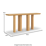 Arden Oak 165cm Console Table from Roseland Furniture