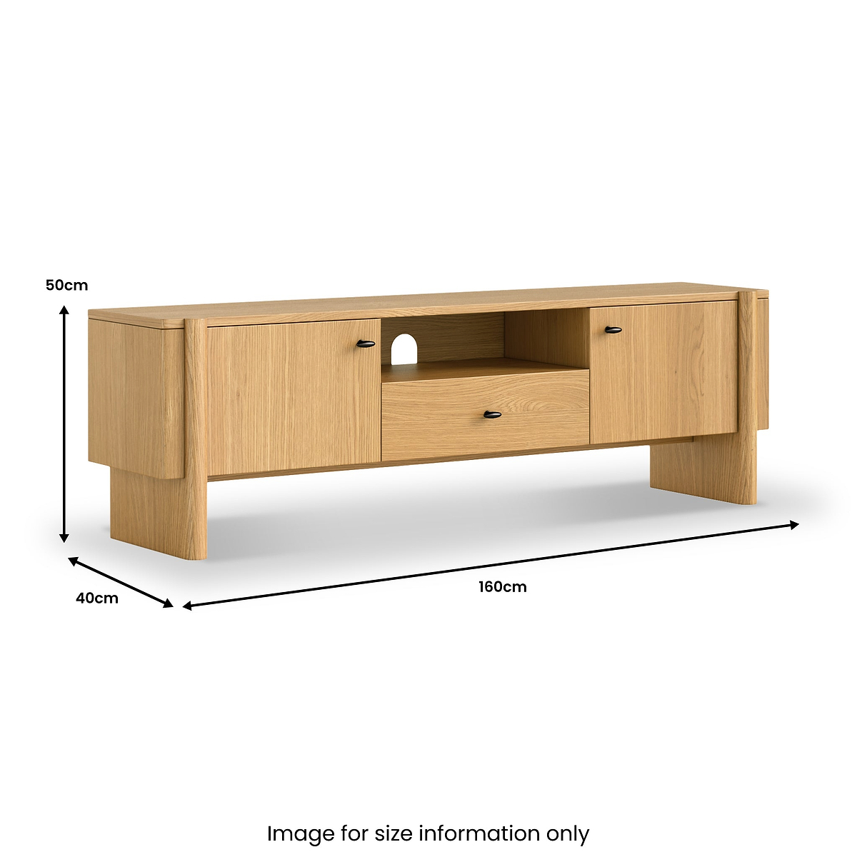 Arden Oak 160cm TV Unit from Roseland Furniture