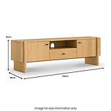 Arden Oak 210cm Wide TV Unit from Roseland Furniture