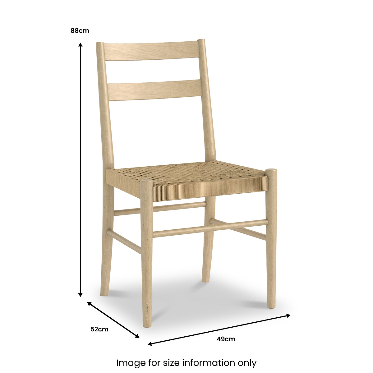Harborough Oak Woven Dining Chair from Roseland Furniture
