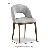 Camber Dining Chair Light Grey Dark Leg from Roseland Furniture