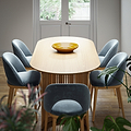 Montrose Dining Chair Blue Velvet Light Leg from Roseland Furniture