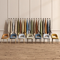 Montrose Dining Chair Blue Velvet Light Leg from Roseland Furniture