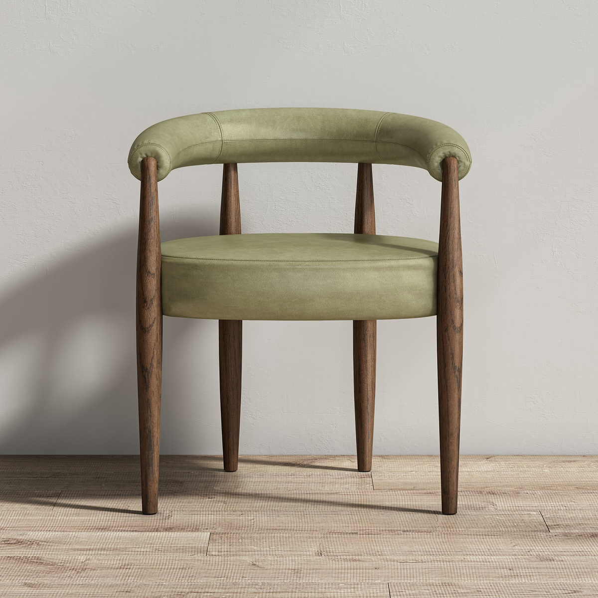 Carlyle Dining Chair Olive Green Dark Leg from Roseland Furniture