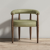 Carlyle Dining Chair Olive Green Dark Leg from Roseland Furniture