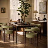 Carlyle Dining Chair Olive Green Dark Leg from Roseland Furniture