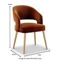 Wilton Dining Chair Rustic Velvet from Roseland Furniture