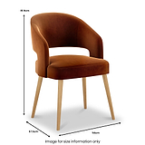 Wilton Dining Chair Rustic Velvet from Roseland Furniture