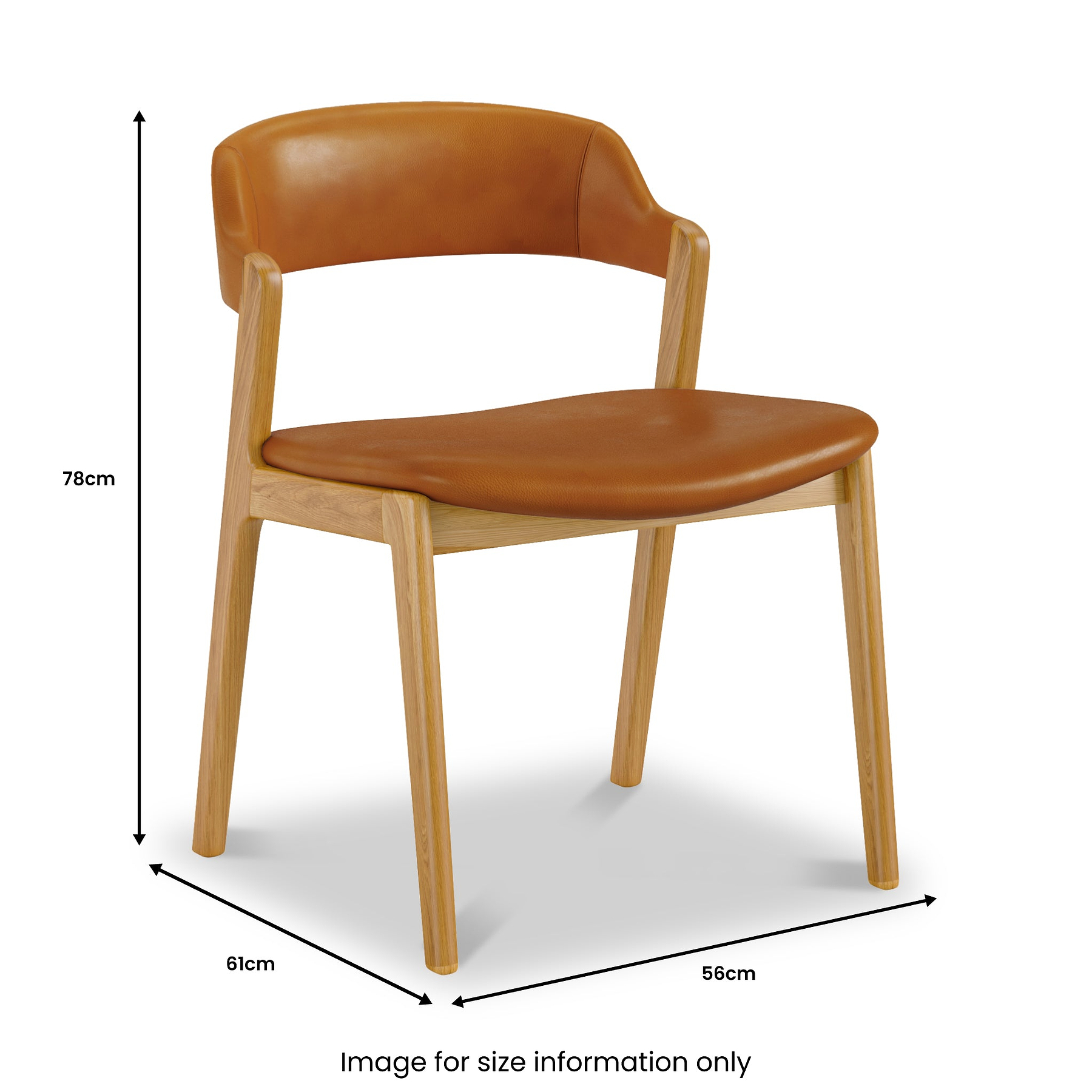 Aubray Dining Chair Tan PU from Roseland Furniture