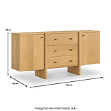 Arden Oak Large Sideboard from Roseland Furniture