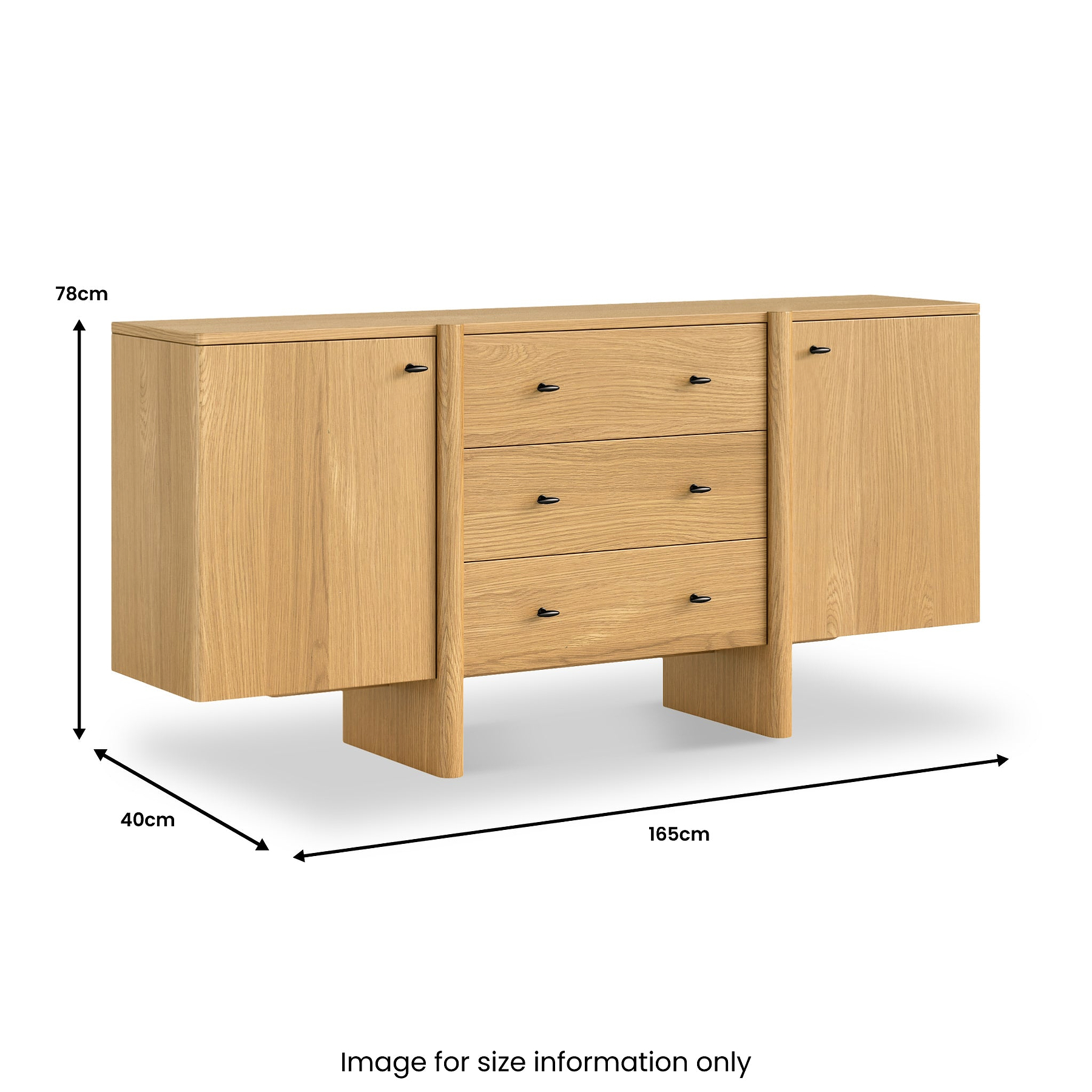 Arden Oak Large Sideboard from Roseland Furniture