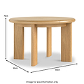 Arden Oak 120 170cm Oval Ext Dining Table from Roseland Furniture