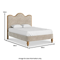 Alderley Oak Upholstered Bed Frame Oatmeal Double from Roseland Furniture