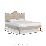 Alderley Oak Upholstered Bed Frame Oatmeal Superking from Roseland Furniture