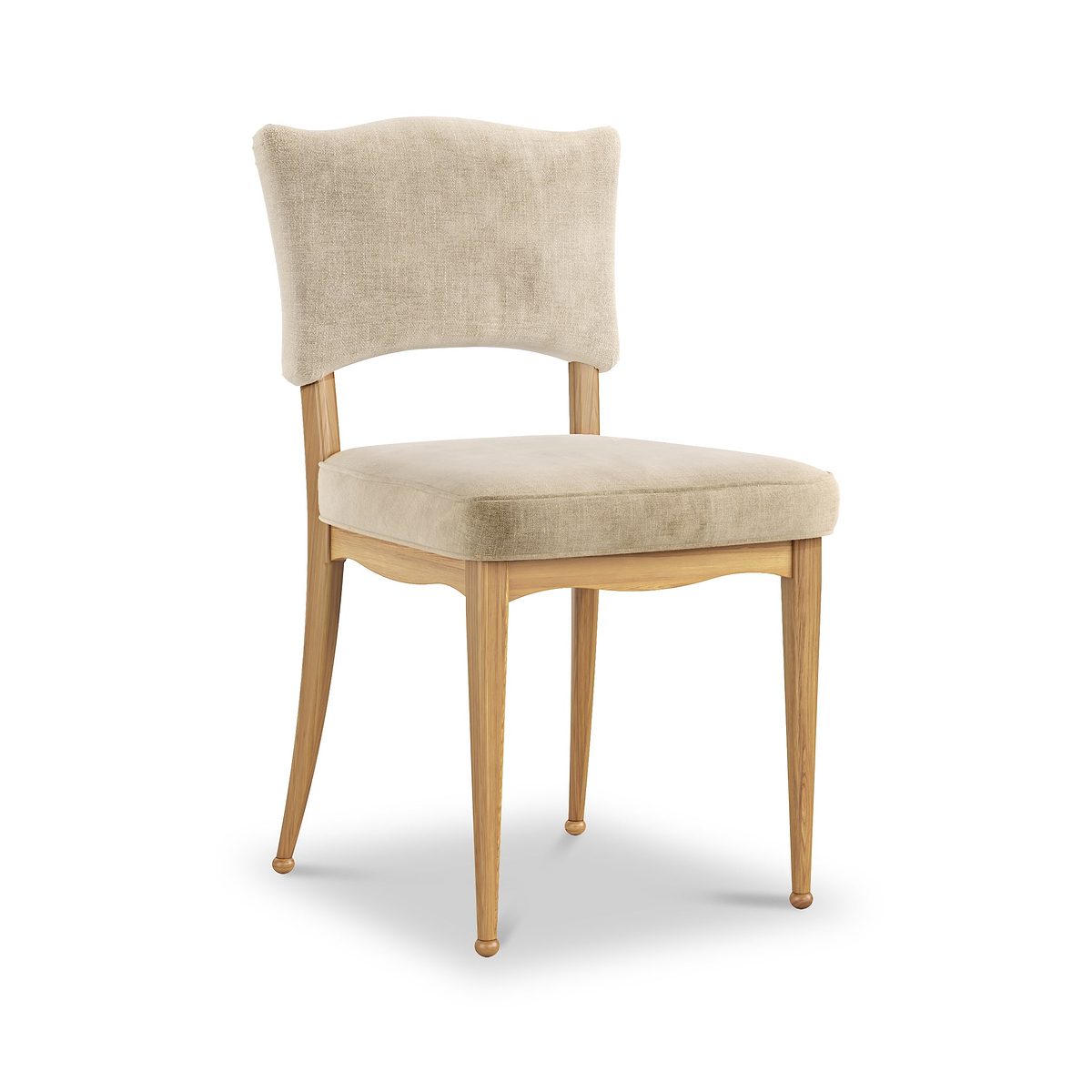 Alderley Soft Chenille Upholstered Dining Chair Oatmeal from Roseland Furniture
