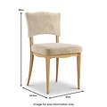 Alderley Soft Chenille Upholstered Dining Chair Oatmeal from Roseland Furniture