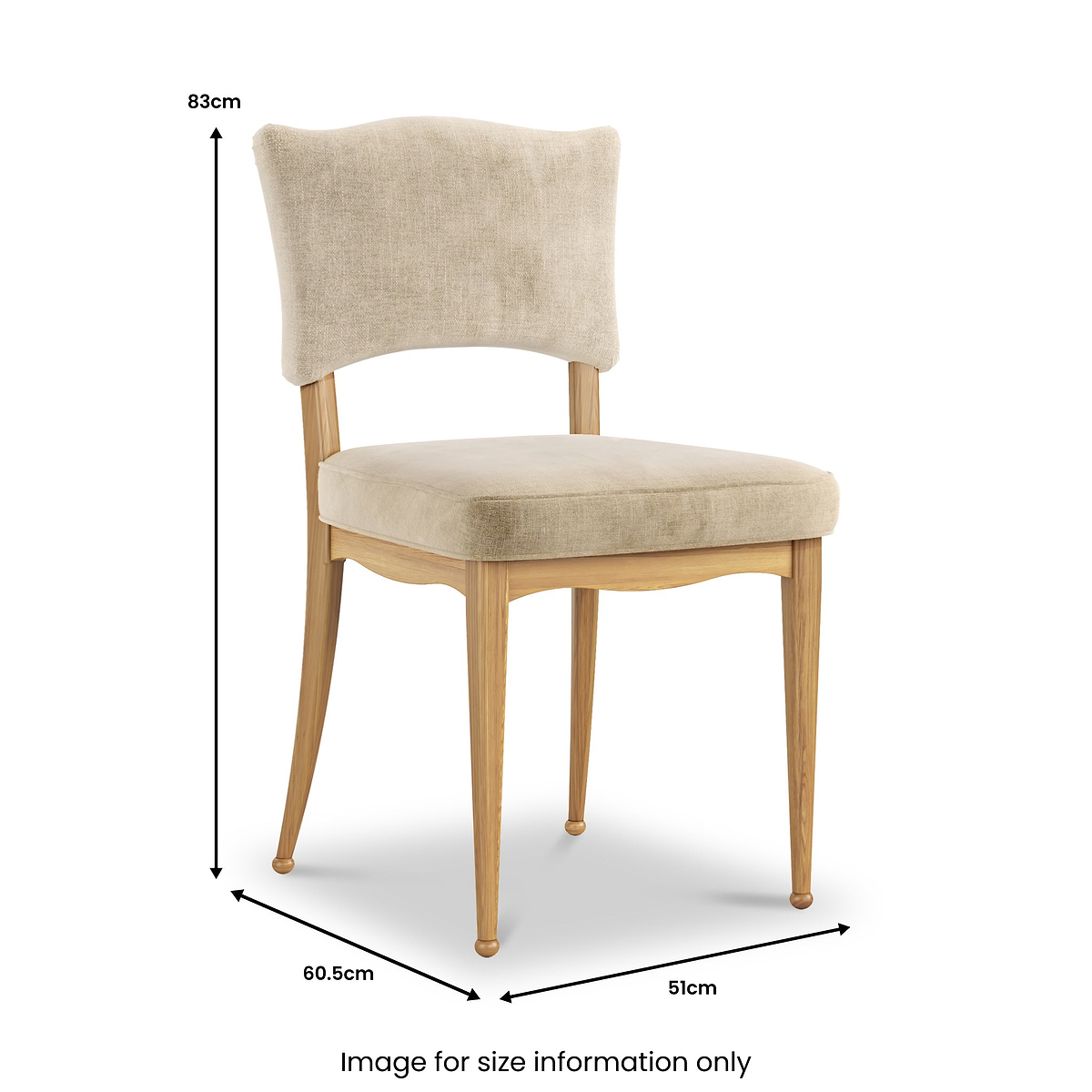 Alderley Soft Chenille Upholstered Dining Chair Oatmeal from Roseland Furniture