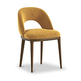 Montrose Dining Chair Mustard Dark Leg from Roseland Furniture