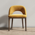 Montrose Dining Chair Mustard Dark Leg from Roseland Furniture