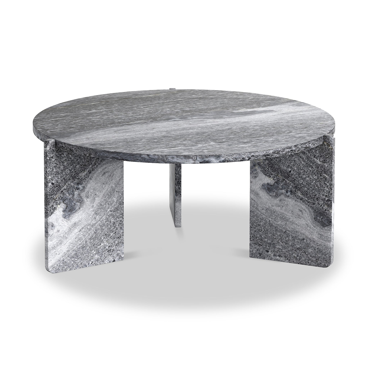 Langham Black Marble Large Round Coffee Table from Roseland Furniture