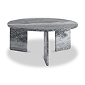 Langham Black Marble Round Coffee Table from Roseland Furniture