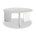 Langham White Marble Large Round Coffee Table from Roseland Furniture