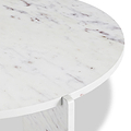 Langham White Marble Large Round Coffee Table from Roseland Furniture