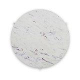 Langham White Marble Large Round Coffee Table from Roseland Furniture