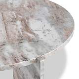 Langham Brown Marble Large Round Coffee Table from Roseland Furniture