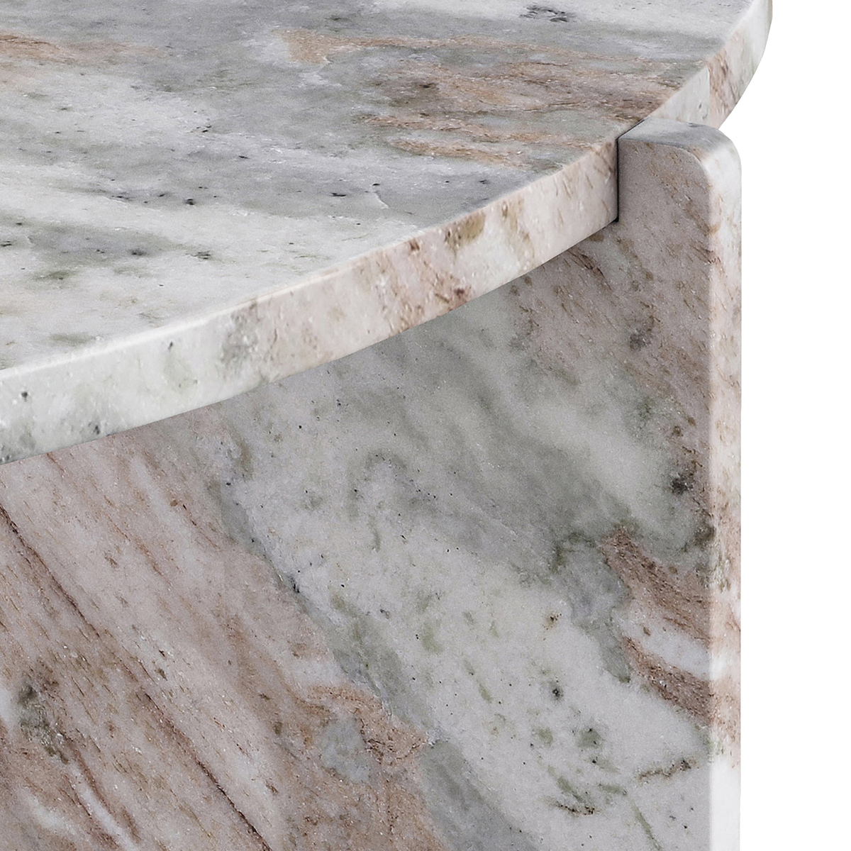 Langham Brown Marble Large Round Coffee Table from Roseland Furniture
