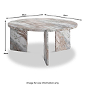 Langham Brown Marble Large Round Coffee Table from Roseland Furniture