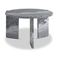 Langham Black Marble Small Round Side Table from Roseland Furniture