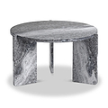 Langham Black Marble Small Round Side Table from Roseland Furniture