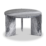 Langham Black Marble Small Round Side Table from Roseland Furniture