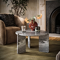 Langham Black Marble Small Round Side Table from Roseland Furniture