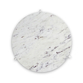 Langham White Marble Small Round Side Table from Roseland Furniture