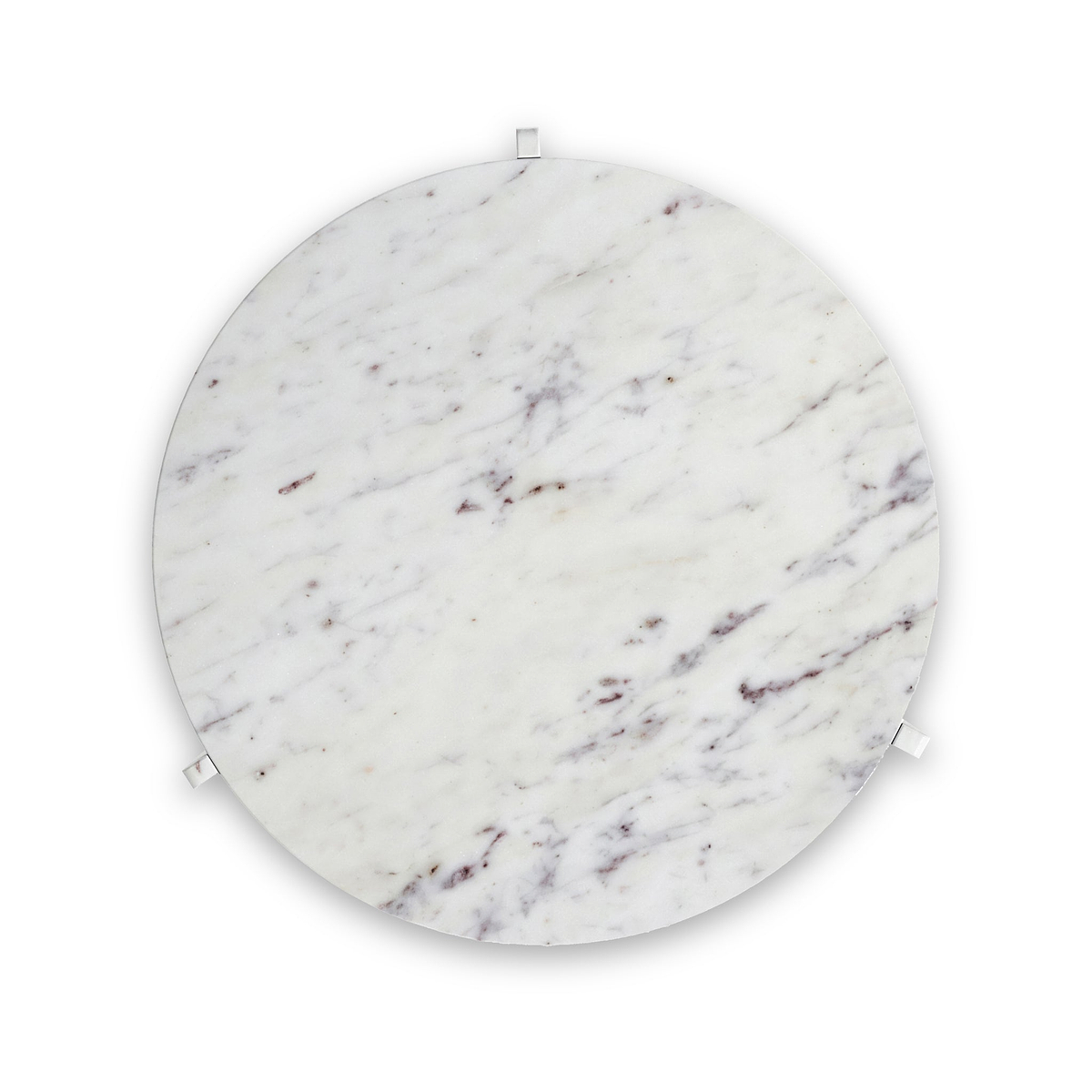 Langham White Marble Small Round Side Table from Roseland Furniture