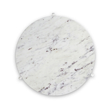 Langham White Marble Small Round Side Table from Roseland Furniture