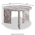 Langham Brown Marble Small Round Side Table from Roseland Furniture