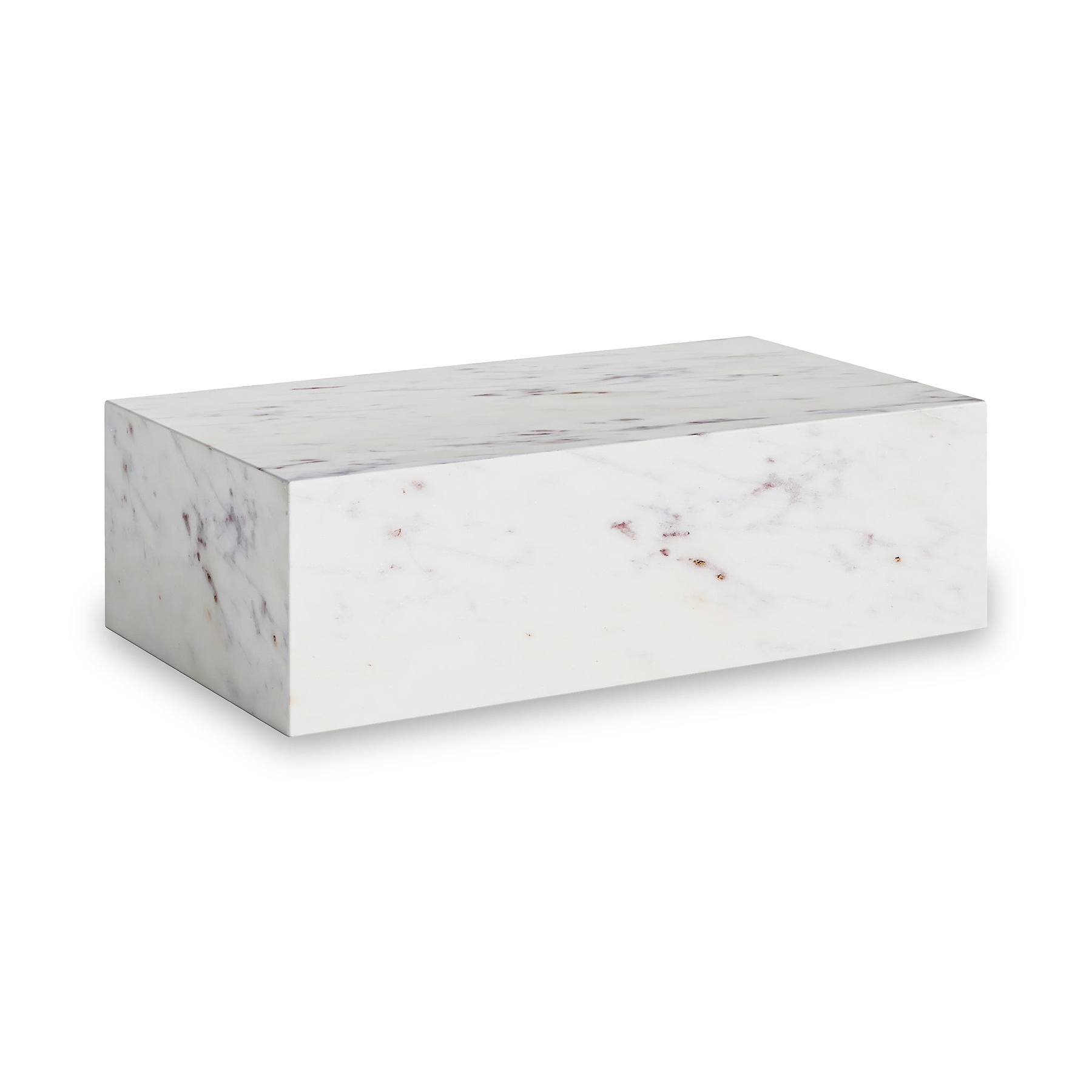 Langham White Marble Large Round Coffee Table from Roseland Furniture