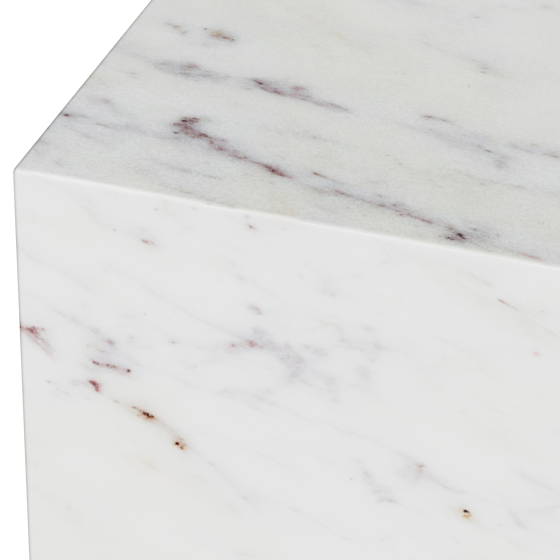 Langham White Marble Large Round Coffee Table from Roseland Furniture