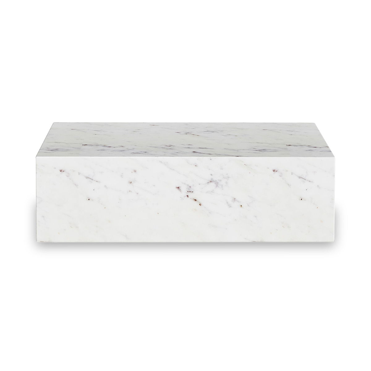 Langham White Marble Large Round Coffee Table from Roseland Furniture