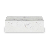 Langham White Marble Large Round Coffee Table from Roseland Furniture