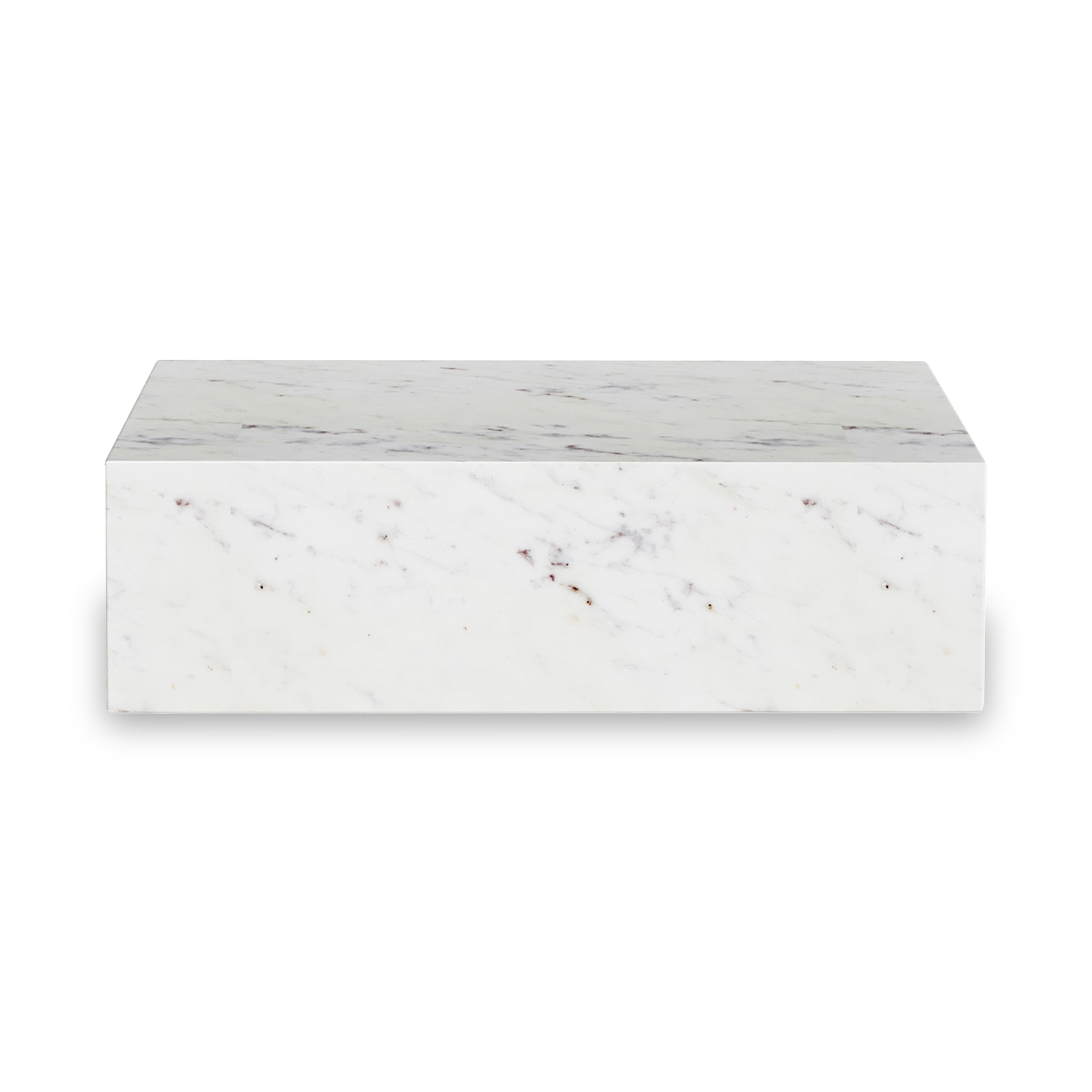 Langham White Marble Large Round Coffee Table from Roseland Furniture