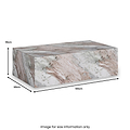 Langham Brown Marble Large Round Coffee Table from Roseland Furniture