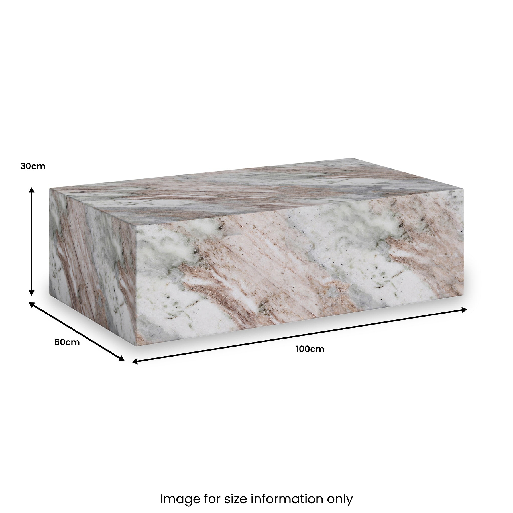 Langham Brown Marble Large Round Coffee Table from Roseland Furniture