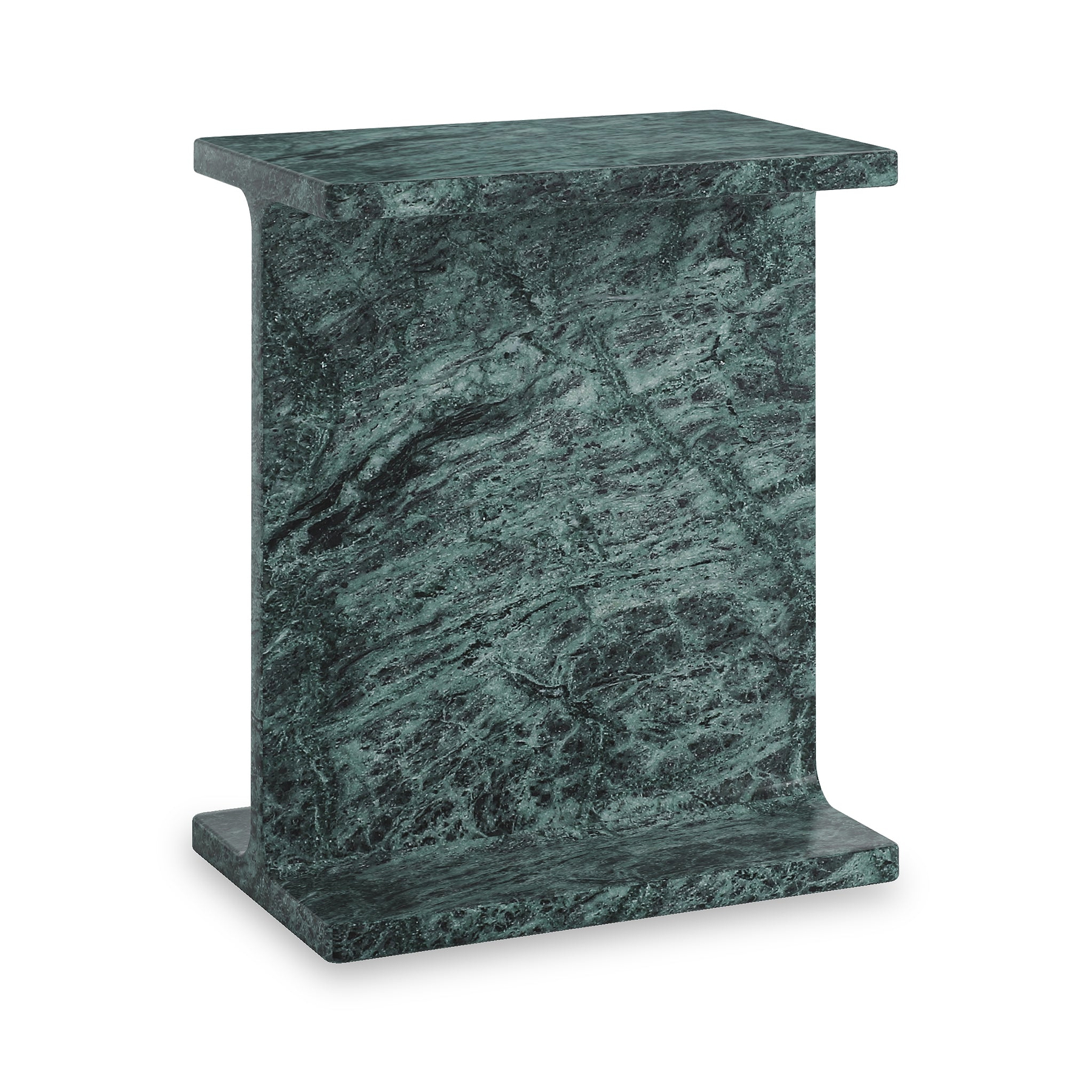 Langham Green Marble T Side Table from Roseland Furniture