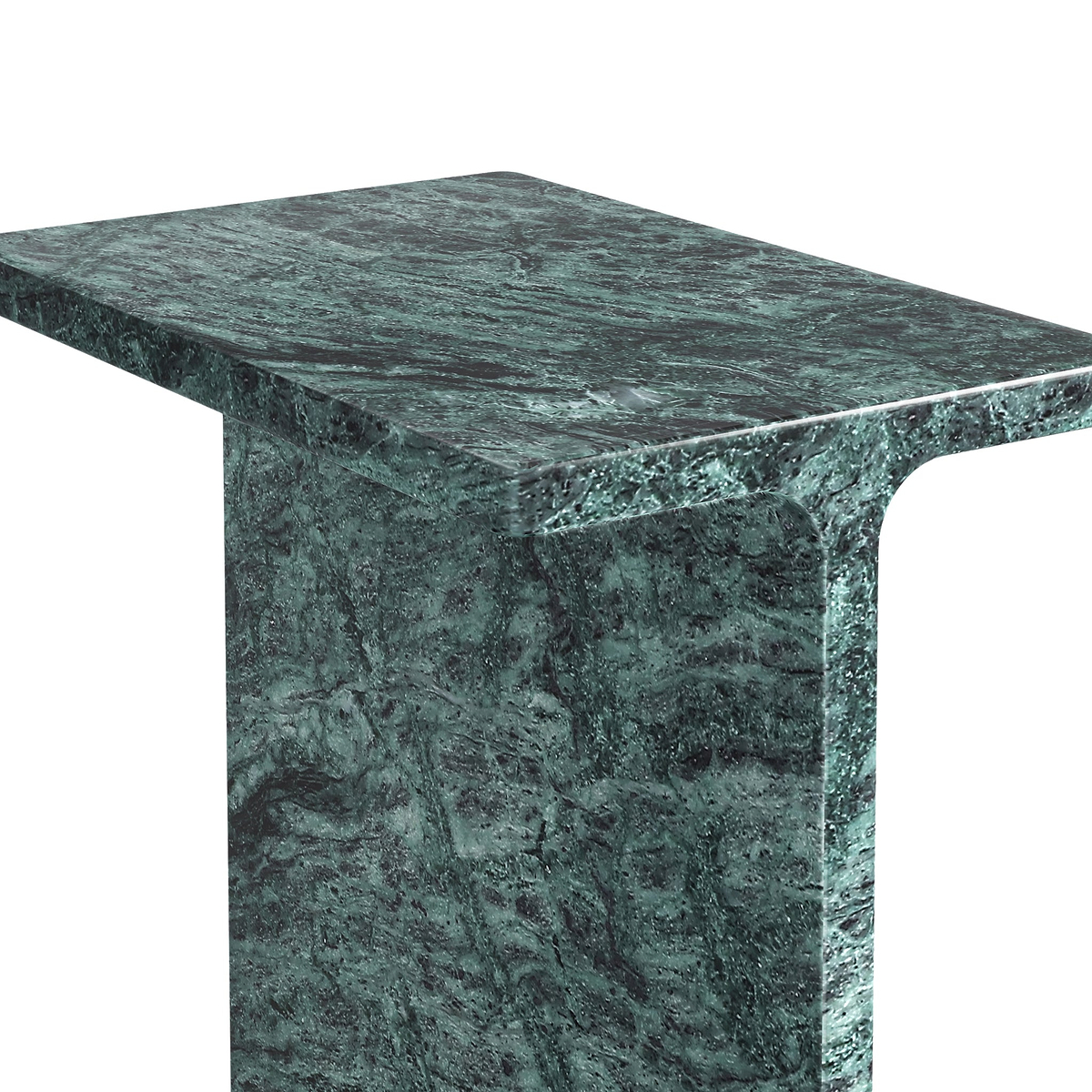 Langham Green Marble T Side Table from Roseland Furniture