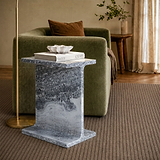 Langham Black Marble T Side Table from Roseland Furniture