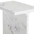 Langham White Marble T Side Table from Roseland Furniture